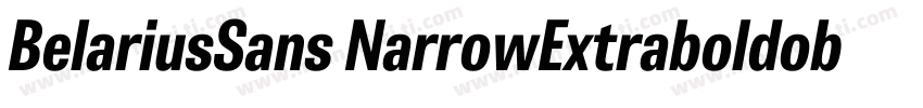 BelariusSans NarrowExtraboldoblique字体转换